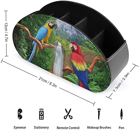 Tropska Papagajska daljinska kutija za skladištenje multifunkcionalni PU kožni daljinski držač za TV