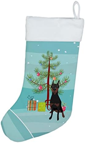 Caroline's bysures WDK2999CS Doberman Pinscher Black Crossped uši Božićne božićne čarape, kamin Viseće čarape