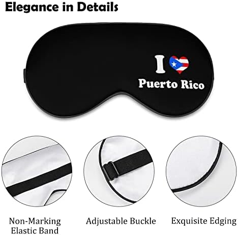 Volim Puerto Rico Puerto Sleep maska ​​za oči Soft Eye Covers Blokirajući svjetla za povezivanje
