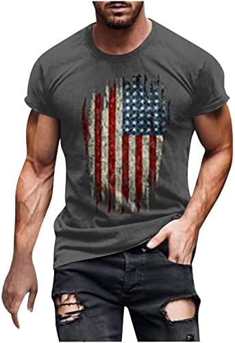 PIMOXV 4. srpnja Grafičke mase za muškarce, 3D zvjezdica Stripe američka zastava Ispis Patriotske
