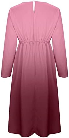 NOKMOPO Žene Svečana haljina Ležerne prilike Floral Print Dug rukava V-izrez Swerch haljina Maxi haljina