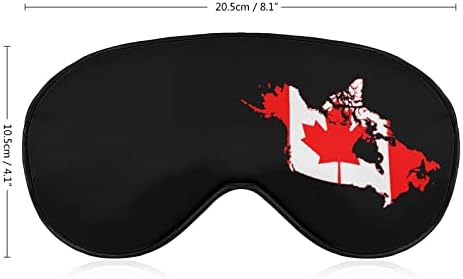 Kanada Karta Zastava Slepooko Maska za spavanje Noćna nijansa Pokrivač podesivi kaiš sa smešna