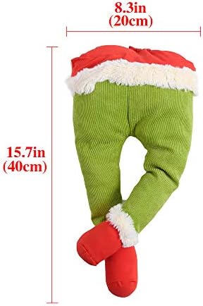 Božićni ukrasi stabla tijela Thief ukrao je božićni burlap pose-sposobne plišane noge za božićni