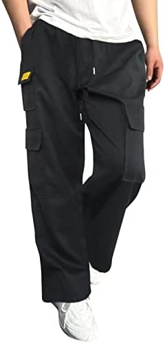 Miashui Jean Cut ravne fit hlače Muška muške dukseve džepove lagane vježbi hlače trčanje treniraju vježbanje