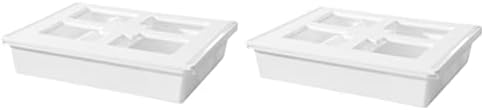 Cabilock 2kom kutija za ladice ispod stola kutija za odlaganje kozmetike bijeli Organizator Abs bez probijanja
