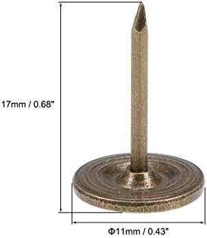 Uxcell tapacirani nokti 11mmx17mm ekseri za namještaj sa ravnom glavom bronzani ton za namještaj Sofa
