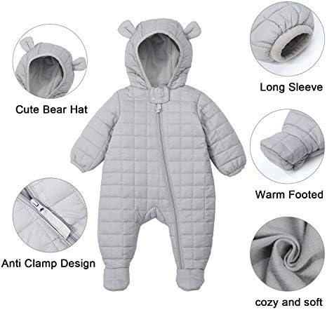 Soberto Baby Girl Boy Fleece Snawron zimsko hladno odijelo odjeća za dječje odjeću dolje odijelo