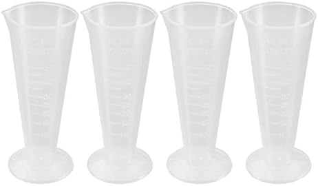 Bettomshin 4kom 50ml Metrička Plastična konusna Merna čaša, sa Lab Breaks za sipanje izljeva za
