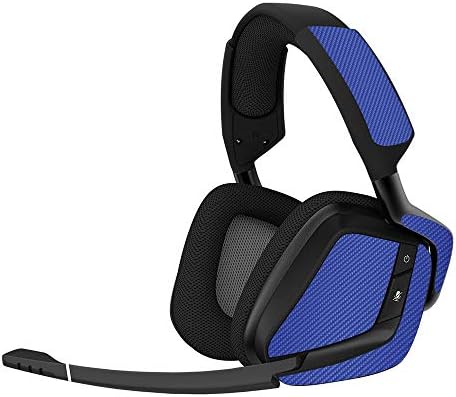 MightySkins koža kompatibilna sa Corsair Void Pro Gaming slušalicama-plava karbonska vlakna