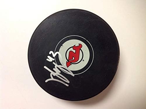 Brett Seney potpisao autogramom NJ New Jersey Devils Hockey Puck a-autogramom NHL Pucks