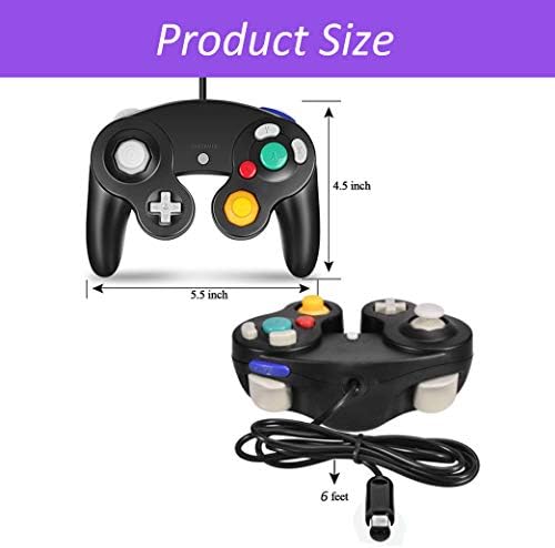 Edorco 4 Pack Gamecube snop kontrolera sa 4 produžetka kablova i adaptera sa 4 porta za Nintendo Wii U / Switch