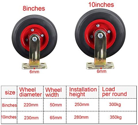 Yjjt točkovi za teške uvjete, okretni kotači, mogu se rotirati 360 stepeni, nosač je debljine