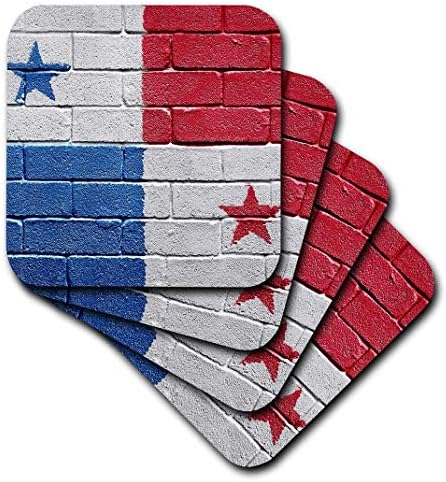 3drose CST_156964_1 Nacionalna zastava Paname oslikana na zidnu zidu od opeke,