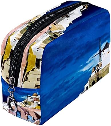 Toaletna torba, putni šminka kozmetička torba za žene muškarci, pejzaž pirate plavo nebo