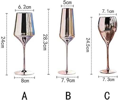 DEPILA pehar naočare ružičasto pozlaćeno kristalno staklo crno vino čaša za šampanjac pehar čaša