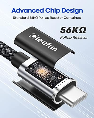CLEEFUN USB C kabl [3ft, 5-Pack], USB a za Tip C kabl za brzo punjenje punjač kabl pleteni kompatibilan
