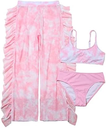 Cozyease 3-dijelni Bikini Setovi Print špageti kaiš kupaćih kostima sa pantalonama
