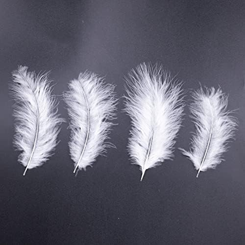 200pcs 4-6 inča Fluffy Turska Marabou bijelo perje za zanate Dreamcatcher Fringe Trim boji perje dodatna
