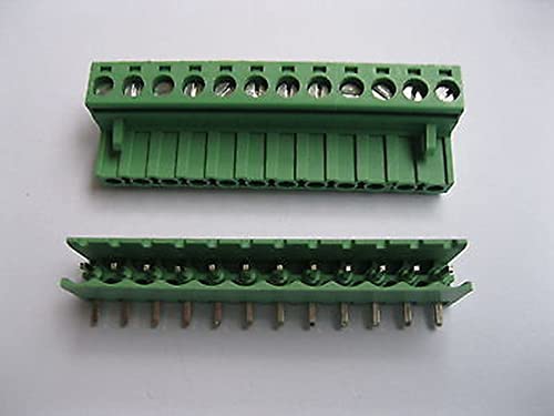 2 kom 5.08 mm Ugao 12-pinski vijčani priključni blok konektor priključnog tipa zeleni