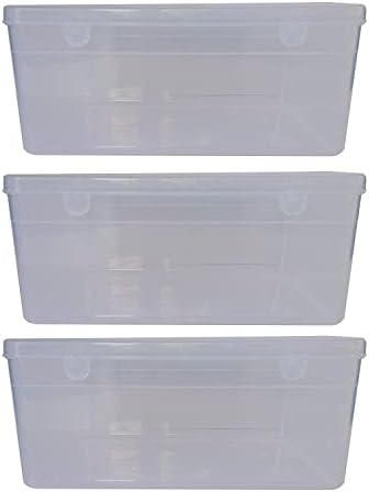 Seta velike kutije od 3 pravougaone plastike Krishna Clear Plastic