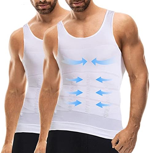 MISTIRIK Kompresijske košulje za muškarce - muški prsluk za klizimiranje veznog veznog prostora - uski