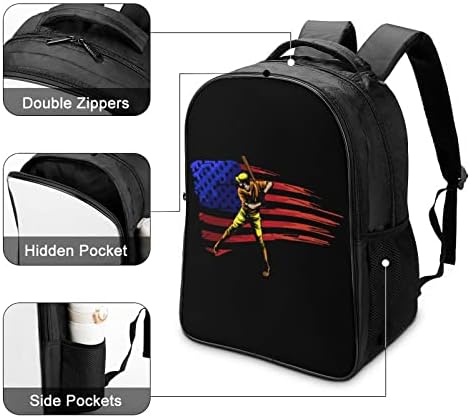 SAD bejzbol igrač Travel ruksak estetski Bookbag Heavy Daypacks ramena Radna torba za muškarce škole žene