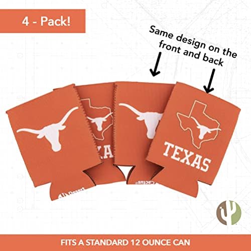 Univerzitet u Teksasu može izolator biti hladnjak za piće 4 paket penastog držača za piće Longhorns ut austin