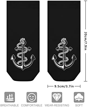 Naval Anchor Funny Running čarape za gležnjeve atletske ne-Show čarape obložene za muškarce i žene