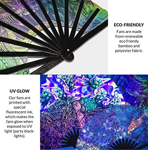 Versa ručni ventilator UV Glow Vers Pride Handheld Bambuo Clack Fans Gay Pokloni Dodatna oprema