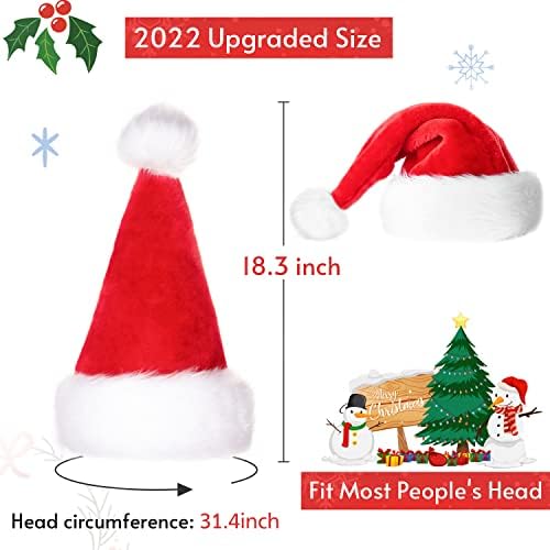 Iioscre Santa šeširi za odrasle Božićni šeširi božićni poklon izbor somotna torba za žene, torba