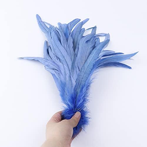 Zamihalaa - 25-30cm Rooster rep perje za zanate vjenčanje karnevalska zabava dekorativna Plume šešir