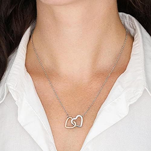 Nakit za poruke, ručno rađena ogrlica - personalizirana poklon za međusobno zaključavanje srca Privjesak