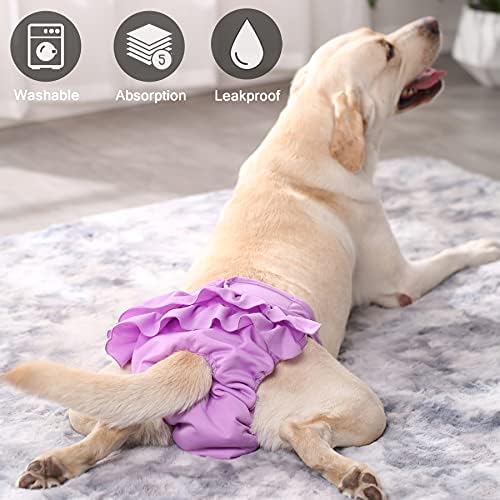 Pelene za pse ženske pelene za žene, visoko upijajuće gaćice za grijanje pasa za višekratnu upotrebu perive