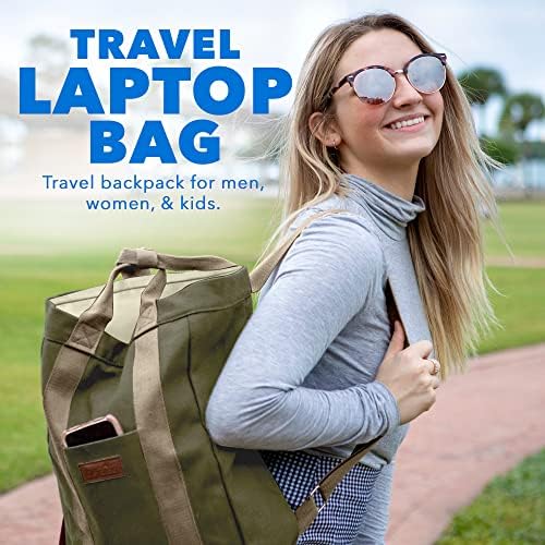 Dejaroo - platna laptop ruksak, putnički ruksak za žene, muškarce i djecu, čvrst lagani ruksak za svakodnevnu
