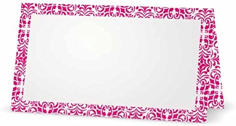 Pink dizajn kartice za postavljanje - stan ili šator -10 ili 50 pakovanje-Bijela prazna Prednja strana