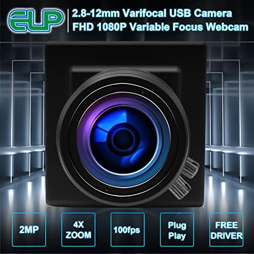 ELP USB kamera za računar 2.8-12mm Varifokalna sočiva HD 1080p kamera sa ručnim zumom za Windows