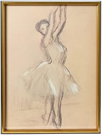 Creative Co-op vintage reprodukcija Degas balerina Skica sa čvrstim drvenim okvirom