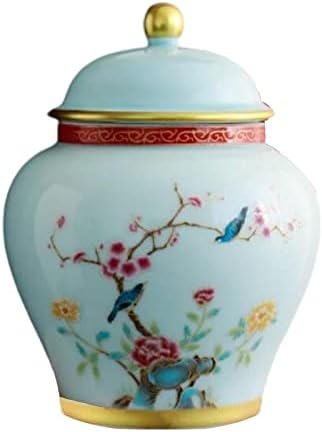 FenterEer Drevni kineski stil porculan đumbir Jar Dekorativni keramički cvijet vaza Caddy Skladištenje JAR