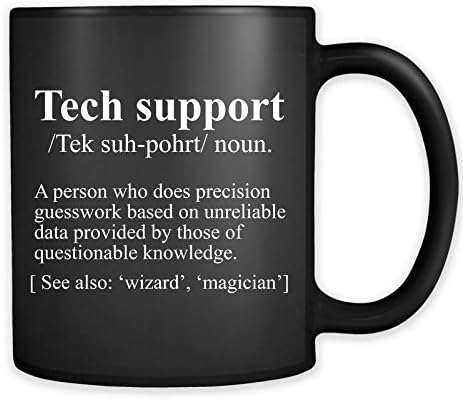 Definicija tehničke podrške šolja-Funny It Computer geek Nerd Wizard mađioničar Radna šolja za kafu
