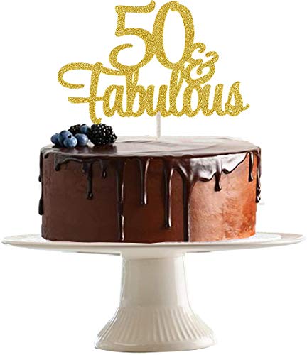 Dekoracija 50. rođendana Rose Gold-Happy 50. rođendan Baner i 50. kolač za kolač i krug Točke Garland