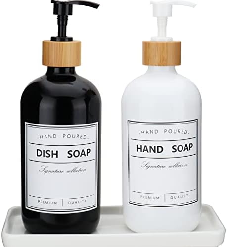 Kupaonica Staklena sapuna, ručno i posuda sapuna za sapun za ručnu kuhinju sa pladom, raspršivač