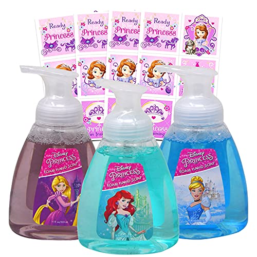 Klasični Disney Princess Foam ručni sapun Bulk Bundle - 3 Paket raznolikost za djevojčice, dječake, djecu