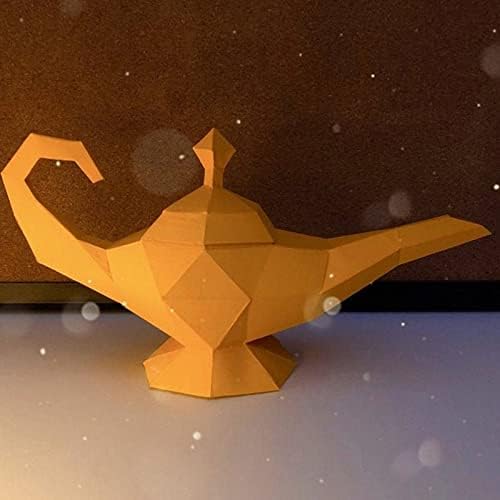 WLL-DP 3D čajnik Oblik papira Model DIY Origami puzzle Geometrijski ukras ukras Ornament Art Paper Skulptura