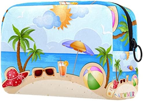 Tbouobt kozmetičke vrećice za žene, šminke za šminku toaletna torba Organizator, ljetna plaža Ocean Coconut