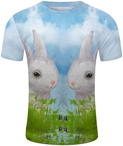 2023 NOVO Muški Easter Bunny Egg Festival Digitalna 3D tiskana majica T Top Bluza T majice Muška pamuk
