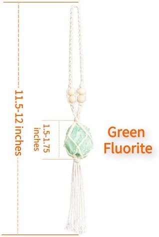 Vnvetto su zeleni fluorit zacjeljivanje kristala FENG SHUI Hanging Ornament Autornament Meditacija Viseći