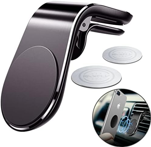 Rocelin [nadograđen] Držač magnetskog telefona za automobil - crna, [5 Neodymium magneti Podrška 3,5 do 6,7 inča
