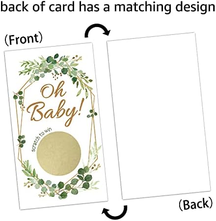 Rewidparty Zeleničar za bebe s tušem Off Game Cards (32 kom) Aktivnost za vjenčanje ulaznice za brisanje bridalne