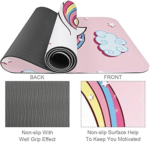 Siebzeh Unicorn Pink Premium Thick Yoga Mat Eco Friendly Rubber Health & amp; fitnes non Slip Mat za