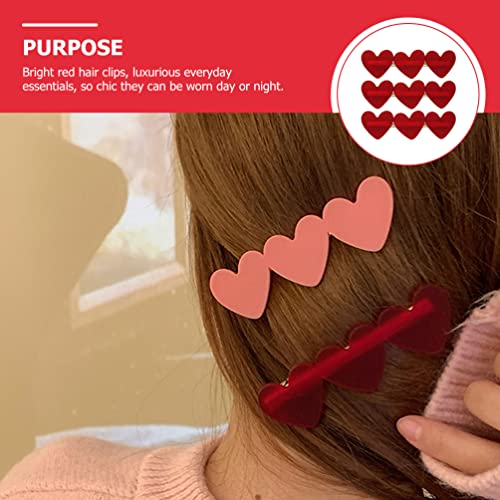 Tendycoco Cupid 3pcs Heart Hair Clips Valentine kosa Barretts Birthday Vjenčana kosa Božić za oblikovanje